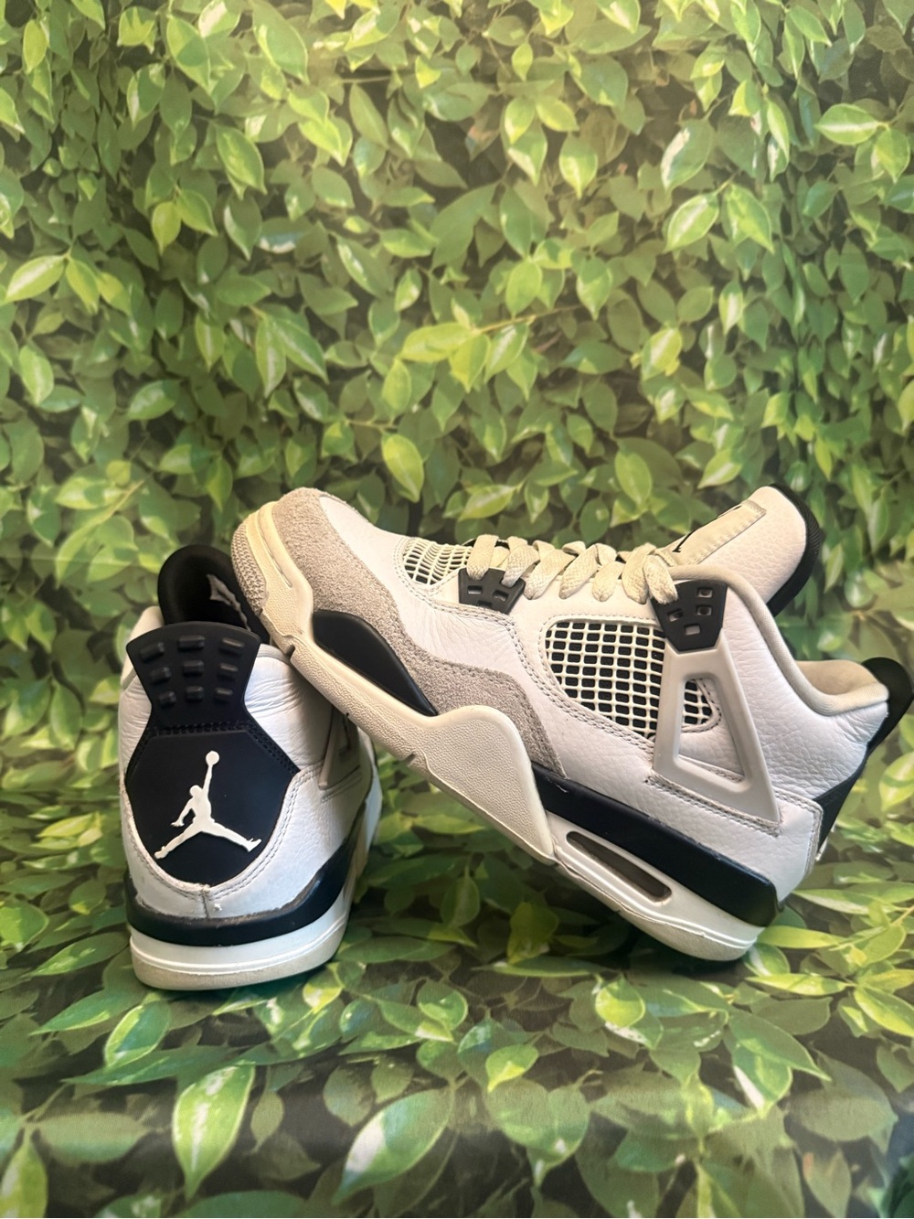Air Jordan 4 Retro GS Military Black 5Y Women’s 6.5 408452-111